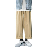 Wide leg casual pants loose men and women Japanese retro autumn wild straight overalls trousers aidase-shop
