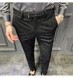 Pantalones Hombre Spring Summer New Pants Men Korean Slim Fit Men Casual Pants Streetwear Man Trousers Men Black Gray 28-42 aidase-shop