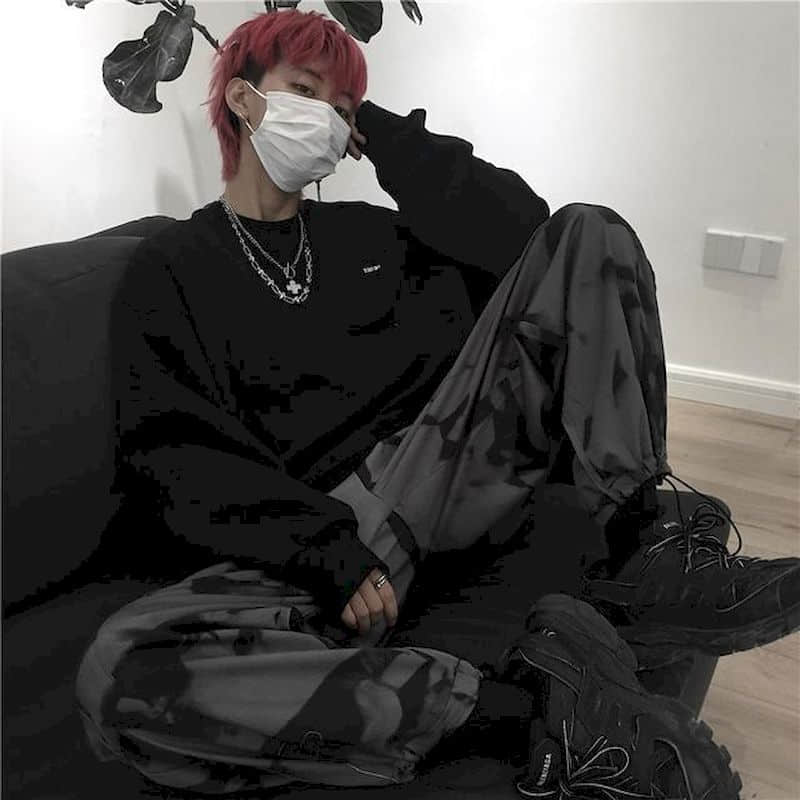 Wide leg pants men women Korean Harajuku high street retro tie-dye Cargo Pants loose hip-hop casual lovers trousers punk bottoms aidase-shop