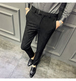 Pantalones Hombre Spring Summer New Pants Men Korean Slim Fit Men Casual Pants Streetwear Man Trousers Men Black Gray 28-42 aidase-shop