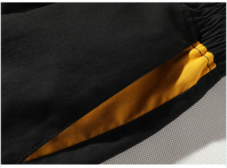 Aidase  2022 Summer Cargo Shorts With Pockets Cotton Streetwear Casual Men's Shorts Ribbons Bermuda Short Pants Men шорты мужские aidase-shop