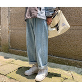Aidase  Men Baggy Oversized Jeans Pants Denim  Mens Hip Hop Harem Pants Vintage Casual Women Denim Pants Straight Pants