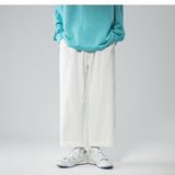 Legible Men's Pants Retro Ankle Length Casual Cotton Pant Male Elastic Waist Loose Pant Man aidase-shop