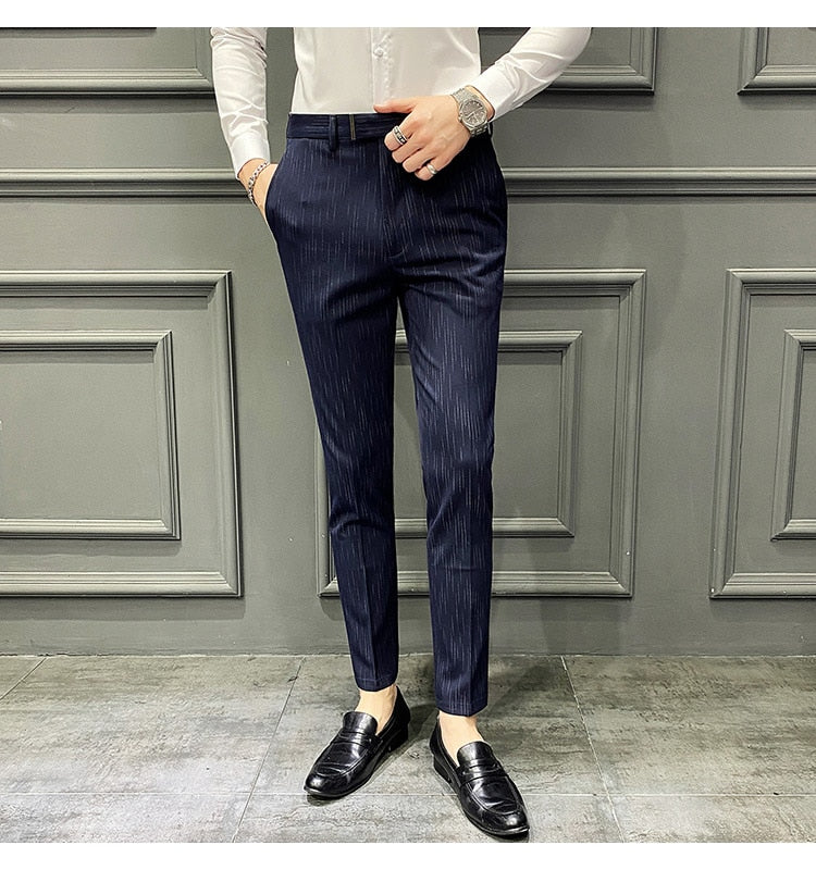 Pantalones Hombre Spring Summer New Pants Men Korean Slim Fit Men Casual Pants Streetwear Man Trousers Men Black Gray 28-42 aidase-shop