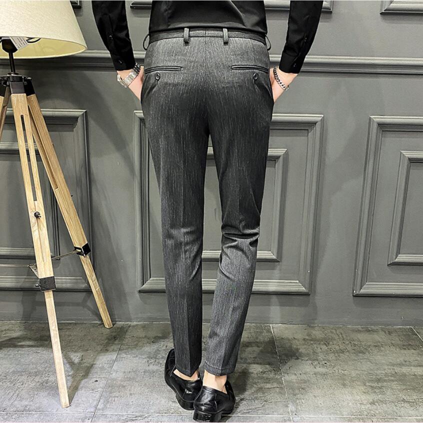 Pantalones Hombre Spring Summer New Pants Men Korean Slim Fit Men Casual Pants Streetwear Man Trousers Men Black Gray 28-42 aidase-shop
