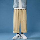 Wide leg casual pants loose men and women Japanese retro autumn wild straight overalls trousers
