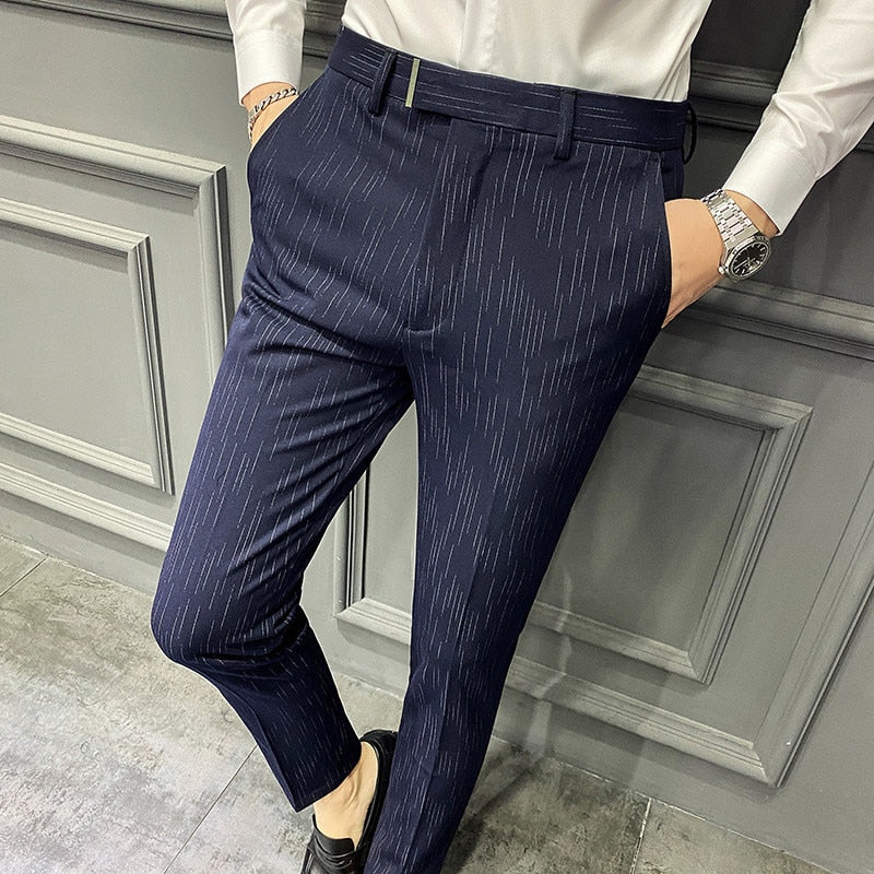Pantalones Hombre Spring Summer New Pants Men Korean Slim Fit Men Casual Pants Streetwear Man Trousers Men Black Gray 28-42 aidase-shop