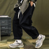 Patchwork Cargo Pants Men Corduroy Contrast Stitch Trousers Mens Streetwear Loose Casual Pants aidase-shop