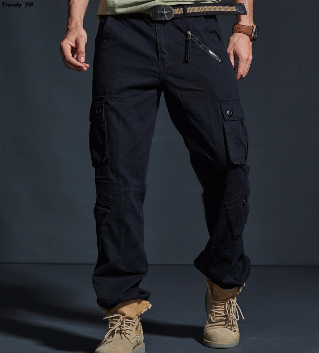 Aidase High Quality Pants 100% Cotton Multi-Pocket Trousers for Casual And Busniess As Well Interview Date Military Style Mature Jeans aidase-shop