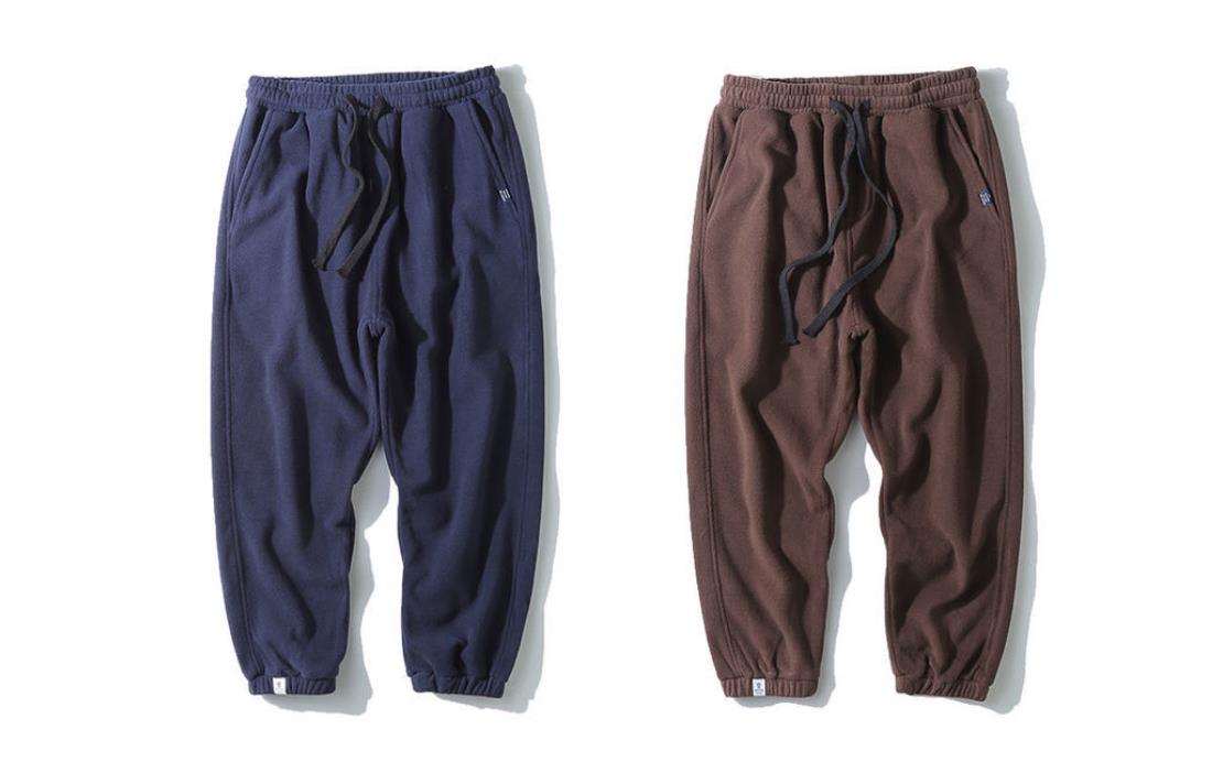Aidase Winter Harlan Pants Men Fleece Thicken Casual Loose Solid Color Drawstring Korean Men Sweatpants 2021 Fashion Hip Hop Streetwear aidase-shop