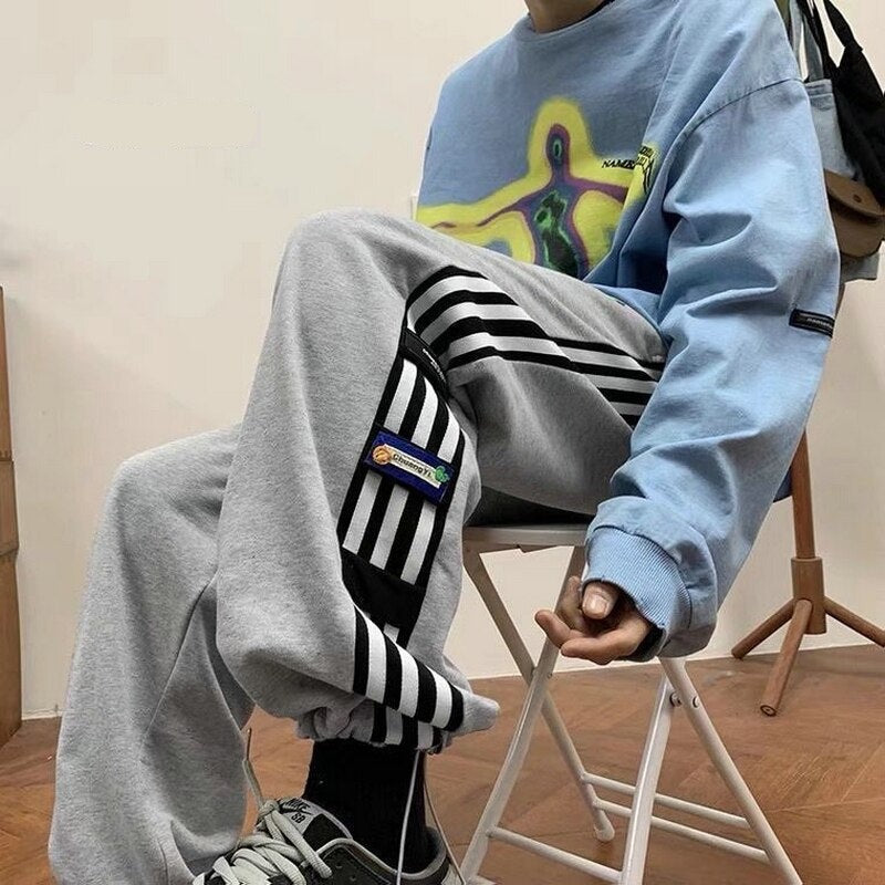 Mens Streetwear Pants Casual Ankle Length Couple Harem Trousers Hip Hop Harajuku Sweatpants aidase-shop
