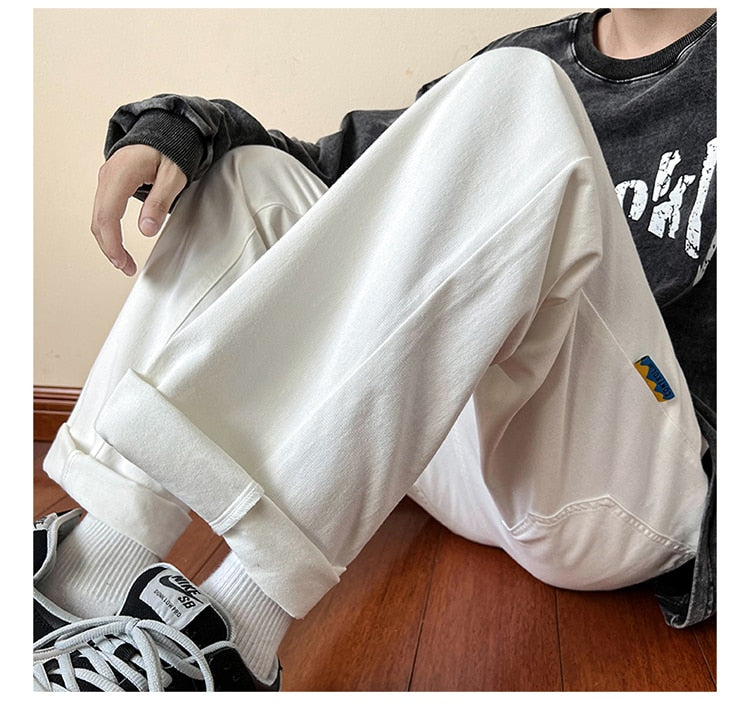 Aidase  Y2k Streetwear Cargo Pants Baggy Pants  Casual Korean Fashions Sweatpants Harajuku White Joggers Wide Leg Pants Ins aidase-shop