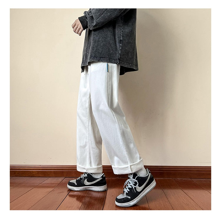 Aidase  Y2k Streetwear Cargo Pants Baggy Pants  Casual Korean Fashions Sweatpants Harajuku White Joggers Wide Leg Pants Ins aidase-shop