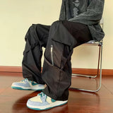 Green Cargo Pants Men Oversize Zipper Black Cargo Trousers Male Streetwear Hip Hop Pocket Loose Casual Workwear 5XL aidase-shop