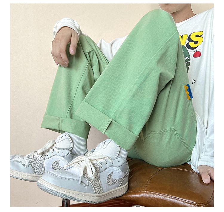 Aidase  Y2k Streetwear Cargo Pants Baggy Pants  Casual Korean Fashions Sweatpants Harajuku White Joggers Wide Leg Pants Ins aidase-shop