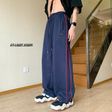 Dark Blue Black Casual Pants Men Fashion Oversized Sweatpants Men Streetwear Hip-hop Loose Straight Pants Mens Joggers Trousers aidase-shop