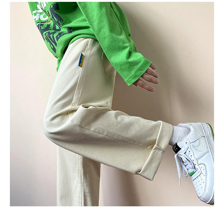 Aidase  Y2k Streetwear Cargo Pants Baggy Pants  Casual Korean Fashions Sweatpants Harajuku White Joggers Wide Leg Pants Ins aidase-shop