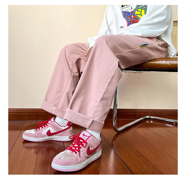 Aidase  Y2k Streetwear Cargo Pants Baggy Pants  Casual Korean Fashions Sweatpants Harajuku White Joggers Wide Leg Pants Ins aidase-shop