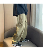 M-5XL Cargo Pants Men Fashion 3 Colors Casual Wide Leg Pants Men Streetwear Loose Hip Hop Pocket Straight Pants Mens Trousers aidase-shop
