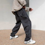 Blue Black Baggy Jeans Men Fashion Casual Cargo Wide Leg Jeans Men Streetwear Loose Hip Hop Straight Denim Pants Mens Trousers