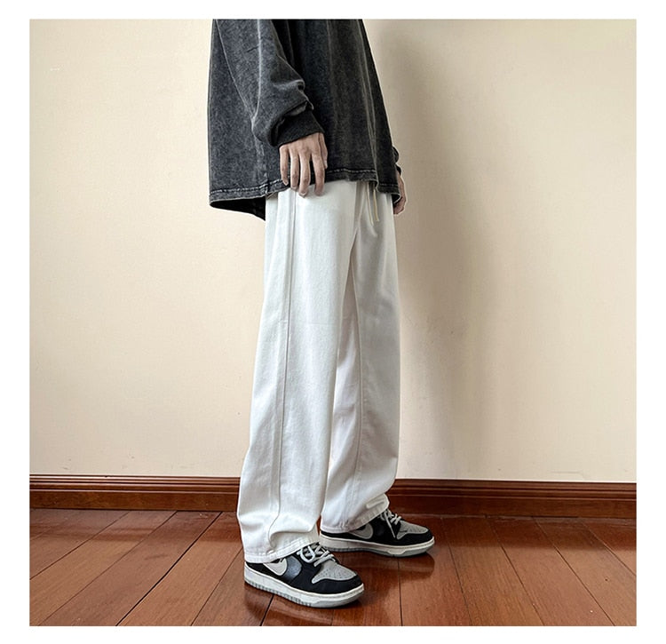 Aidase  Y2k Streetwear Cargo Pants Baggy Pants  Casual Korean Fashions Sweatpants Harajuku White Joggers Wide Leg Pants Ins aidase-shop