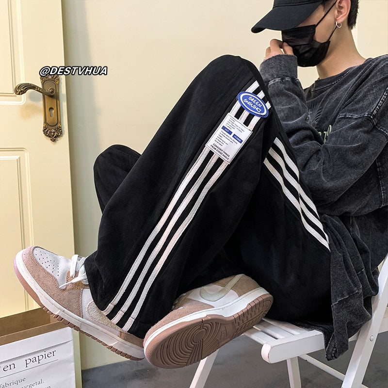 Men Casual Wide-Leg Pants Korean Version Y2K Streetwear Hip Hop Men Fashion Trousers Sweatpants Joggers Harajuku Pants Men aidase-shop