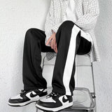 Klein Blue Men's Straight Pants Casual Loose Trousers Streetwear Male Hip Hop Sweatpants aidase-shop