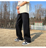 Spring Cotton Casual Pants Men Fashion Multicolor Wide Leg Pants Men Streetwear Loose Hip Hop Straight Pants Mens Trousers M-2XL aidase-shop