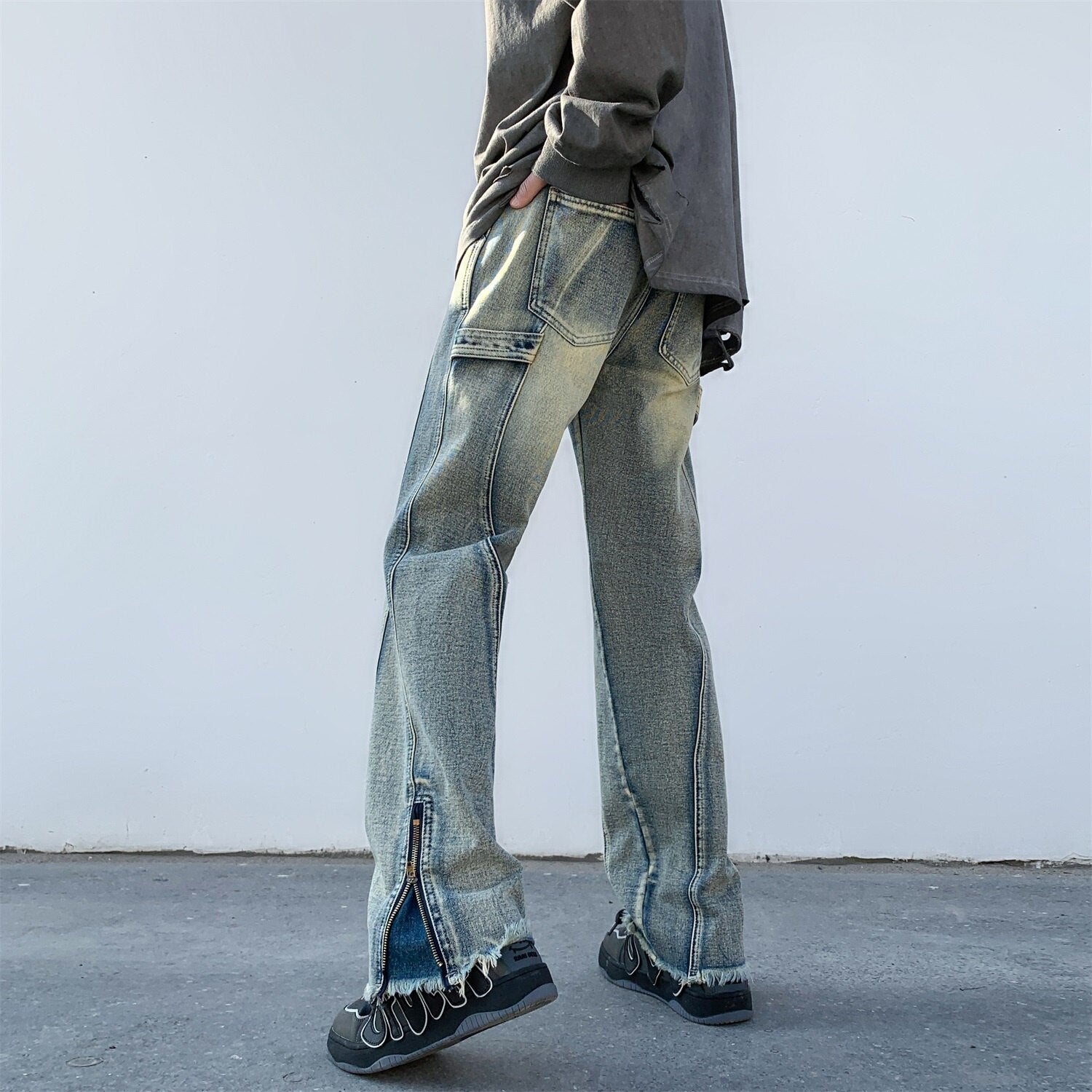 Spring New High Street Men Jeans Harajuku Fashion Design Oversized Denim Pants For Male  Hip Hop Casual 5XL Trousers aidase-shop
