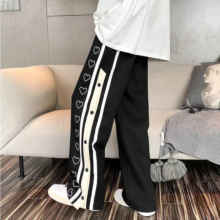 Aidase Harajuku Wide leg Oversize Pants Men Streetwear Clothes Side Split Skateboard Pants Loose Casual Trousers aidase-shop
