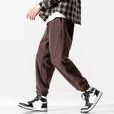 Aidase Winter Harlan Pants Men Fleece Thicken Casual Loose Solid Color Drawstring Korean Men Sweatpants 2021 Fashion Hip Hop Streetwear aidase-shop
