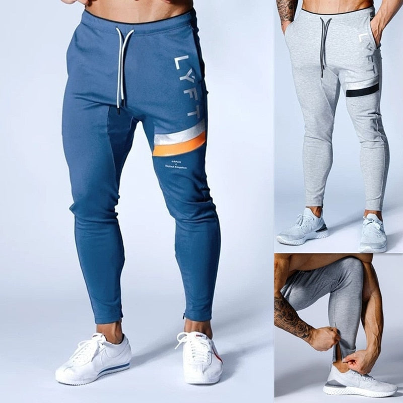 Mens Sweatpants Man Gyms Fitness Bodybuilding Joggers Workout Trousers Men Casual Cotton Track Pants aidase-shop