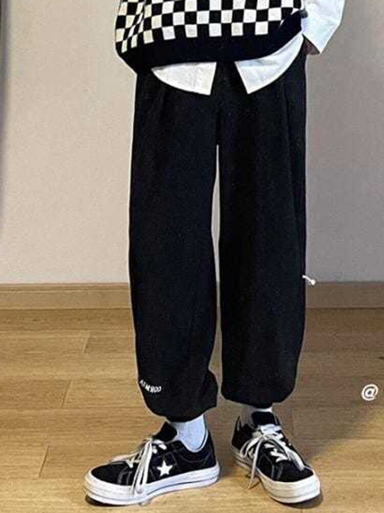 Polar Fleece Pants Men Women's Autumn Winter Thicken Warm Sports Sweatpants Korean Trend Wild Lamb Wool Casual Trousers aidase-shop