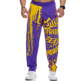 Muscle Men Sports Mesh Pants Male Thin Casual Running Training Loose Oversized Trousers Hip-Hop Printed Sportpants aidase-shop