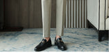Aidase   2022 Brand Clothing Men Spring Stylecasual Nine Cent Trousers/Male Slim Fit High-Grade Pure Cotton Stripe Suit Pants Black Beige aidase-shop