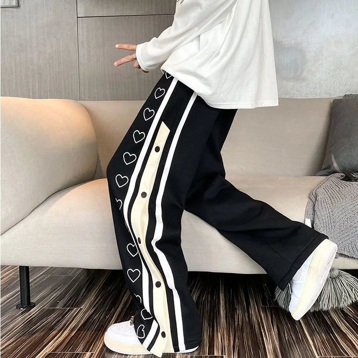 Aidase Harajuku Wide leg Oversize Pants Men Streetwear Clothes Side Split Skateboard Pants Loose Casual Trousers aidase-shop