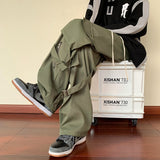 Green Cargo Pants Men Oversize Zipper Black Cargo Trousers Male Streetwear Hip Hop Pocket Loose Casual Workwear 5XL aidase-shop