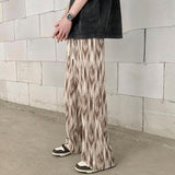 Pleated Pants Men's Fashion Retro Casual Pants Men Japanese Streetwear Loose Hip-hop Wide-leg Pants Mens Ice Silk Trousers M-3XL aidase-shop