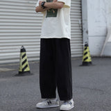 Summer Cotton Casual Pants Men Fashion Oversized Wide Leg Pants Men Japanese Streetwear Loose Straight Pants Mens Trousers M-3XL aidase-shop