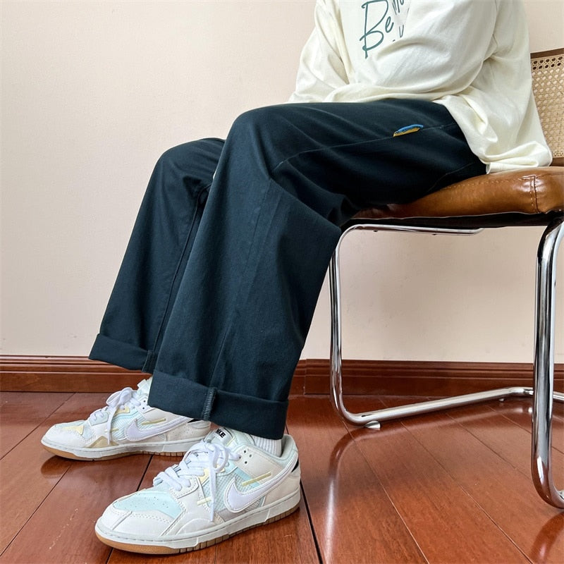 Aidase  Y2k Streetwear Cargo Pants Baggy Pants  Casual Korean Fashions Sweatpants Harajuku White Joggers Wide Leg Pants Ins aidase-shop