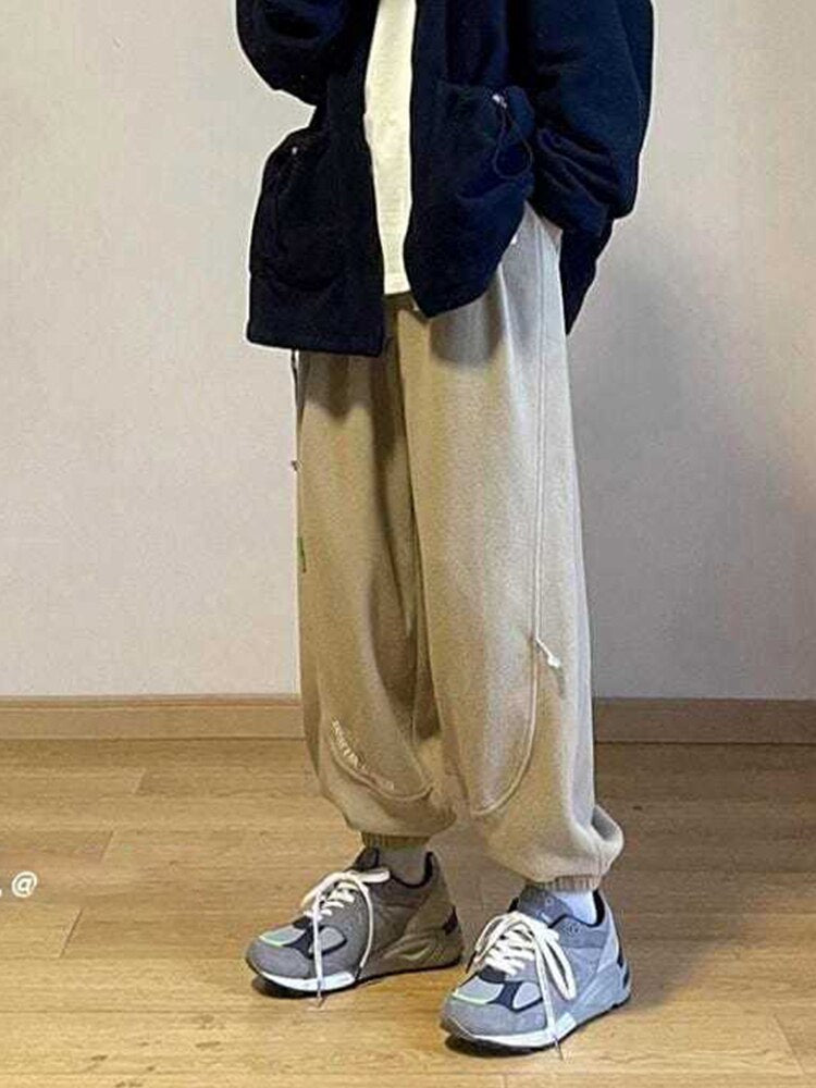 Polar Fleece Pants Men Women's Autumn Winter Thicken Warm Sports Sweatpants Korean Trend Wild Lamb Wool Casual Trousers aidase-shop