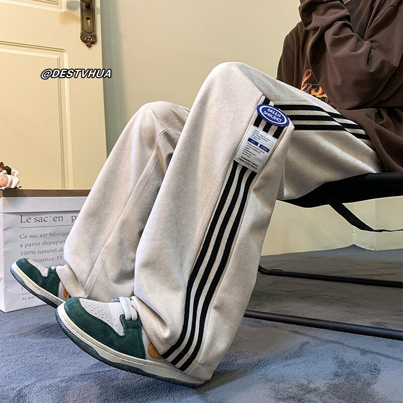 Men Casual Wide-Leg Pants Korean Version Y2K Streetwear Hip Hop Men Fashion Trousers Sweatpants Joggers Harajuku Pants Men aidase-shop