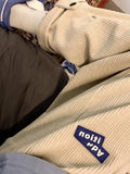 Corduroy Trend Wide Leg Pants Men 2023 Autumn Winter New Preppy Patch Design Korean Casual Sports Pants Loose Straight Trousers aidase-shop