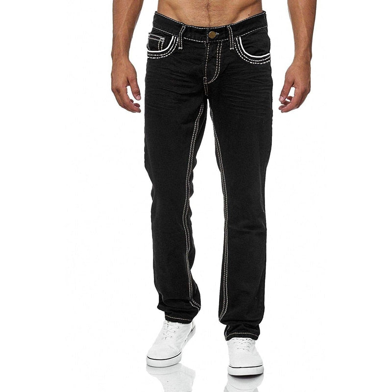 Mens jeans High quality fashion Daily Smart Casual men's stretch pants Street Style Students Vintage trousers Youth Cool Pant aidase-shop