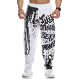 Muscle Men Sports Mesh Pants Male Thin Casual Running Training Loose Oversized Trousers Hip-Hop Printed Sportpants aidase-shop