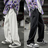 Aidase Khaki Solid Men Casual Pants Loose Vintage Wide Leg High Waist Trousers Fashion Harajuku Streetwear Hip Hop Male Clothing aidase-shop