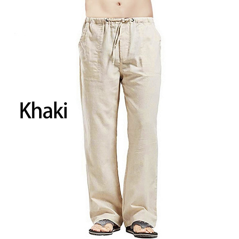 Aidase  Linen Wide Men Pants New Korean Trousers Oversize Linens Streetwear Male Spring Summer Yoga Pants Casual Men Clothing Sweatpants aidase-shop