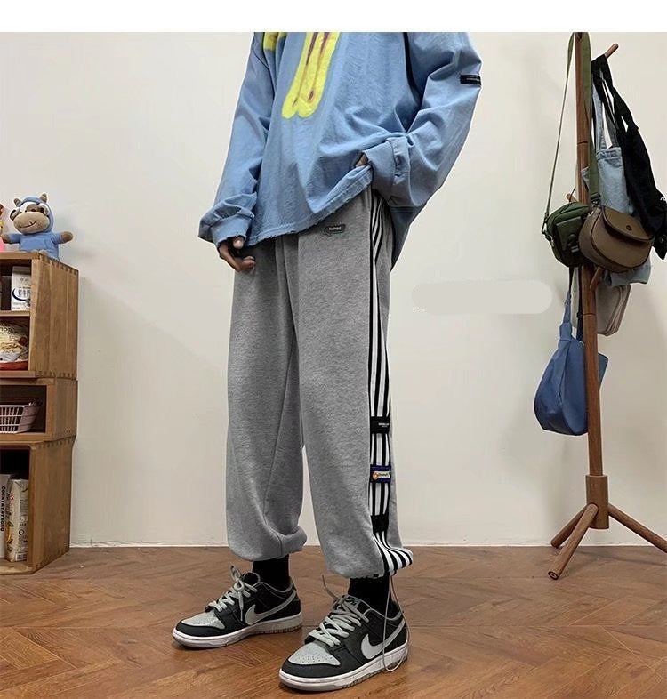 Mens Streetwear Pants Casual Ankle Length Couple Harem Trousers Hip Hop Harajuku Sweatpants aidase-shop