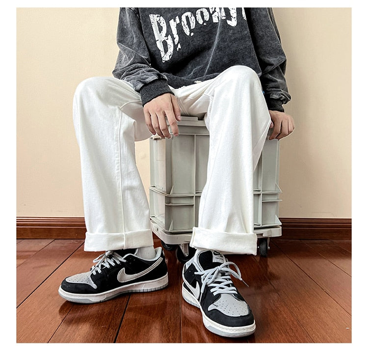 Aidase  Y2k Streetwear Cargo Pants Baggy Pants  Casual Korean Fashions Sweatpants Harajuku White Joggers Wide Leg Pants Ins aidase-shop