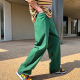 Spring Cotton Casual Pants Men Fashion Multicolor Wide Leg Pants Men Streetwear Loose Hip Hop Straight Pants Mens Trousers M-2XL aidase-shop